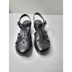 Boc Born Persi Mary Jane Shoes Womens 9M Black Leather Chunky Slingback